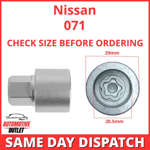 MASTER LOCKING WHEEL SECURITY NUT KEY 071 BOLT SOCKET REMOVER FOR NISSAN