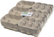 Supa Half Dozen Egg Boxes x 24-Pieces, Traditional Fibre One Size, Grey