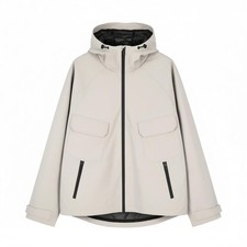 Chaqueta S.OLIVER Hombre 2XL Gris Claro Malla Forrada Con Capucha Cremallera Completa Luz DDP