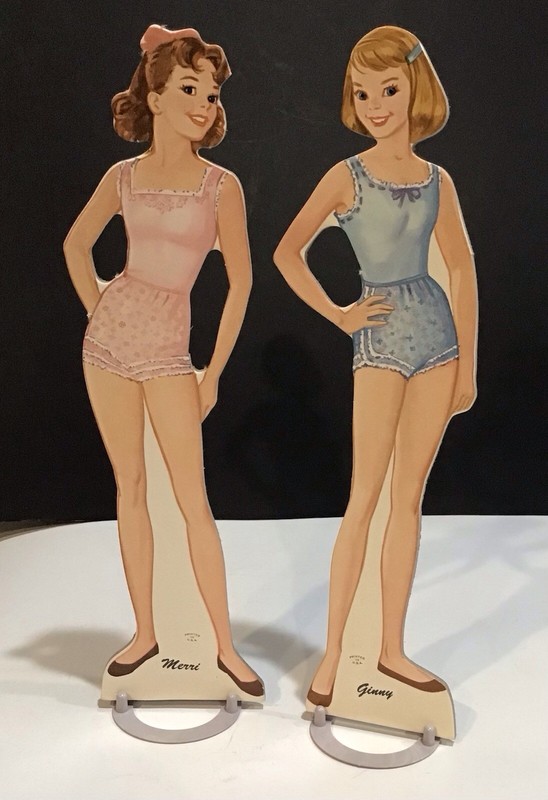 Vintage Original  1960 Whitman Paper Dolls Teen Time Merri & Ginny No. 4401
