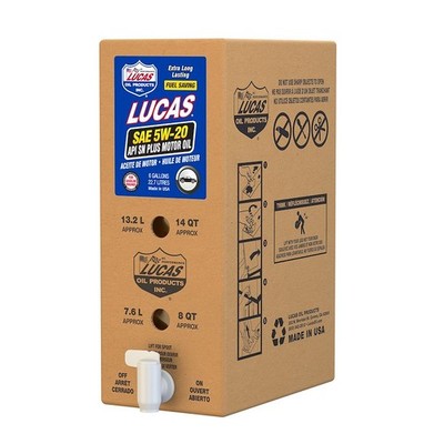 Lucas Oil 18001 Oil; SAE 5W-20; 6 Gallon Bag In Box; Single