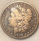 1896 O Morgan Great patina neat old coin attractive free ship Sigma tested real+