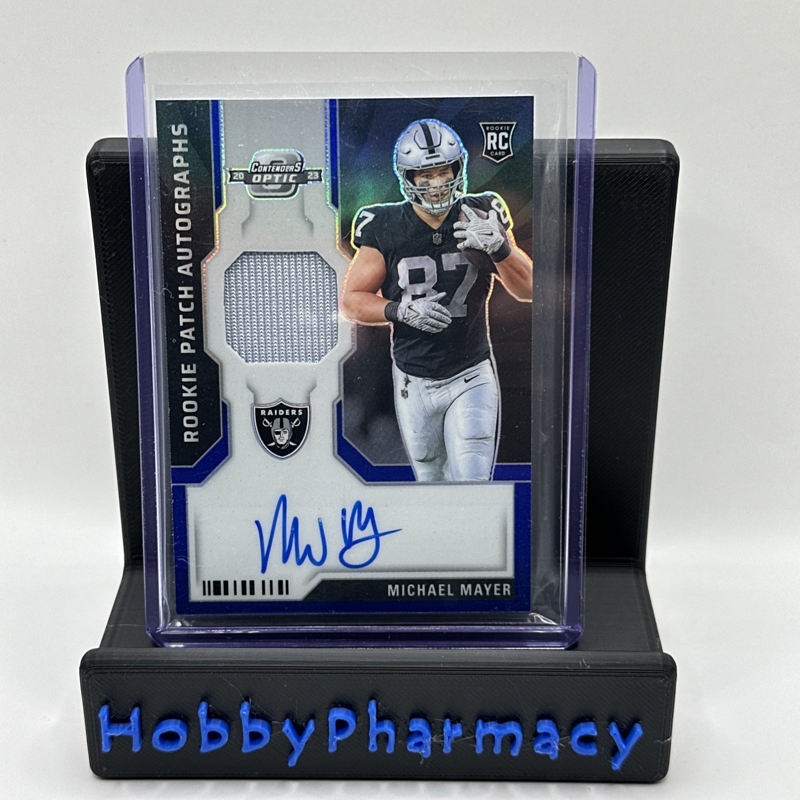2023 Contenders Optic Blue Prizm /50 Michael Mayer RPA Patch Auto RC