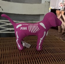 Victoria's Secret Pink Limited Edition Skeleton Mini Dog Plush Pink VS Y2K