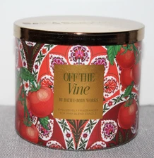 OFF THE VINE Tomato Garden 3-Wick Scented Candle -Bath & Body Works 14.5 Oz