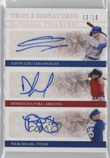 2020 Panini National Treasures Holo Silver /10 Domingo Leyba Gavin Lux Auto 8d4