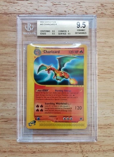 Pokemon BGS 9.5 GEM MINT 2002 Charizard 40/165 Expedition Rare Card