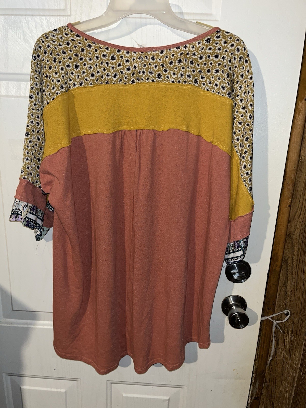 Easel Womens Oversized Boho Patchwork Floral Stri… - image 8