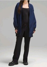 Women's Lululemon Oversized Nonstop Bomber Jacket Reversible Navy Black Size 6