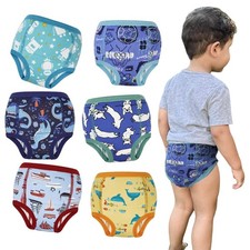 Absorbent Potty Training Underwear 6 Packs Cotton Training Pants for Boys 4T