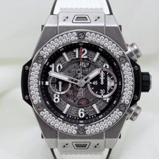 Hublot Big Bang Unico 45mm Titanium Black Skeleton Dial Fixed Diamond Bezel