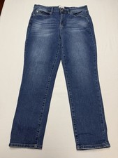 Nicole Miller Soho High Rise Skinny Crop Jeans Womens 12 Blue Stretch Denim
