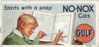 Vintage GULF NO-NOX Gas Advertising Card - Starts with a Snap World Map — photo 1