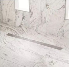 New 36" Brushed Stainless Steel Carmen Linear Shower Drain by Signature Hardware