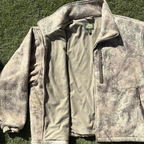 Cabela's Outdoor Gear Men's 2XL Camo Fleece Jacket Full Zip Pockets image 4