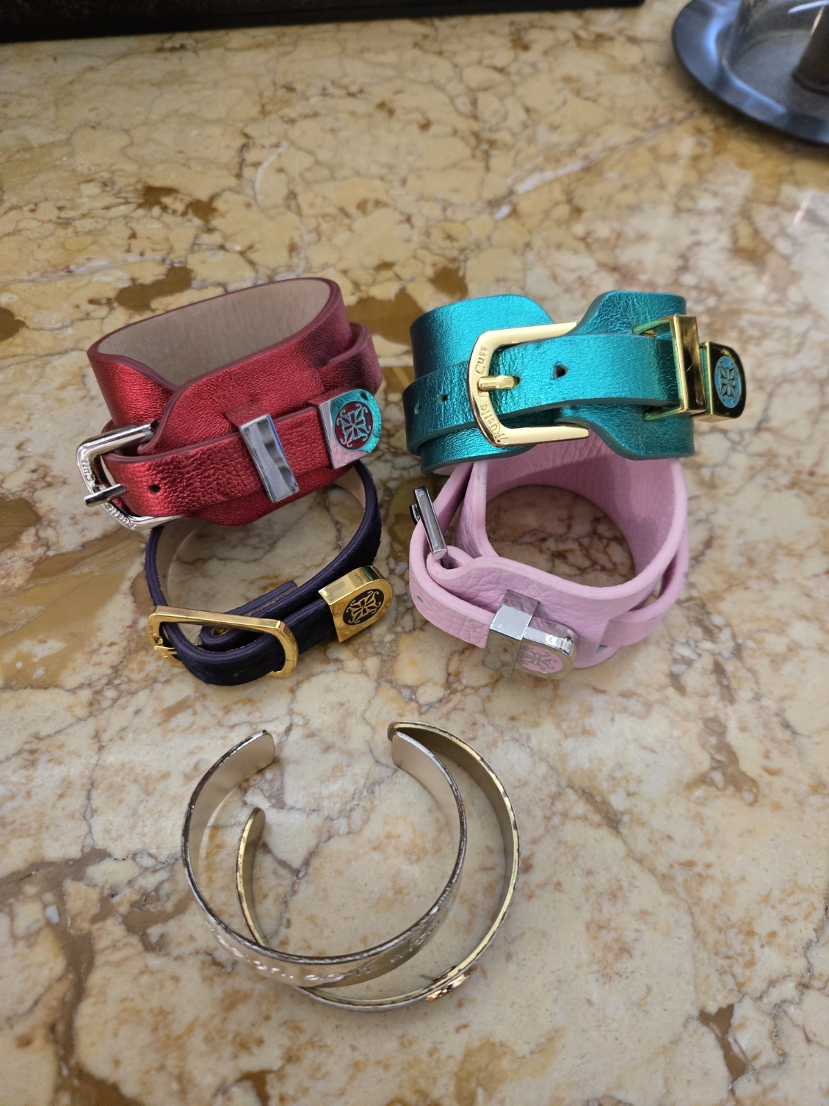 Rustic Cuff  Assorted Bracelet Lot Leather Red Gr… - image 1