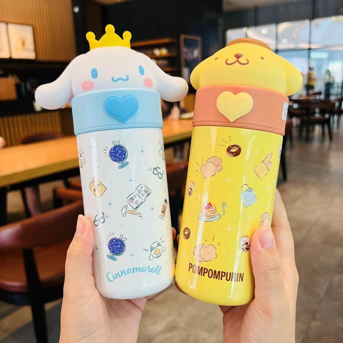 Kawaii Sanrio Portable 350ml Thermos Cinnamoroll Kuromi Insulated