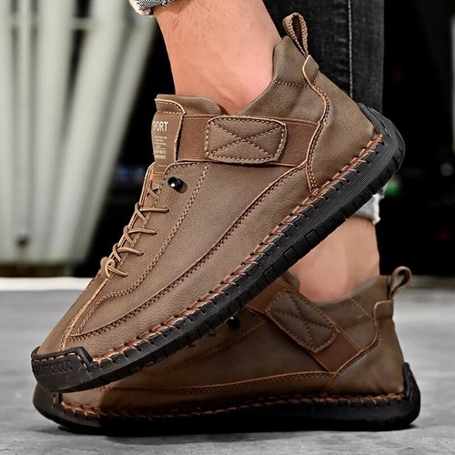 Handmade Leather Shoes Mens Casual Loafers Flat Driving Shoes Slip on Moccasins - Bild 11 von 28