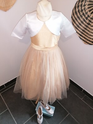 Kinderkleid Chipie schick beige/gold