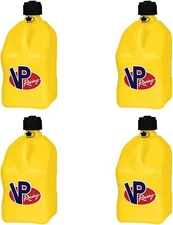 VP Racing Fuels 3552 Motorsport 5 Gallon Square Plastic Utility Jug Yellow 4 Jug