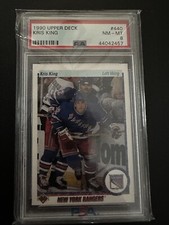 1990 Upper Deck Kris King #440 Rookie RC PSA 8