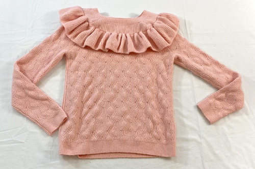 girl's Amazon Essentials sweater size 2XL (14-16) light pink long sleeve pull-o