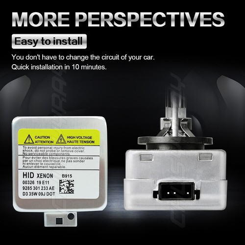 D3S D3R HID Xenon Headlight Bulbs 35W 6000K Super White Conversion Kit 2PCS - Picture 7 of 9