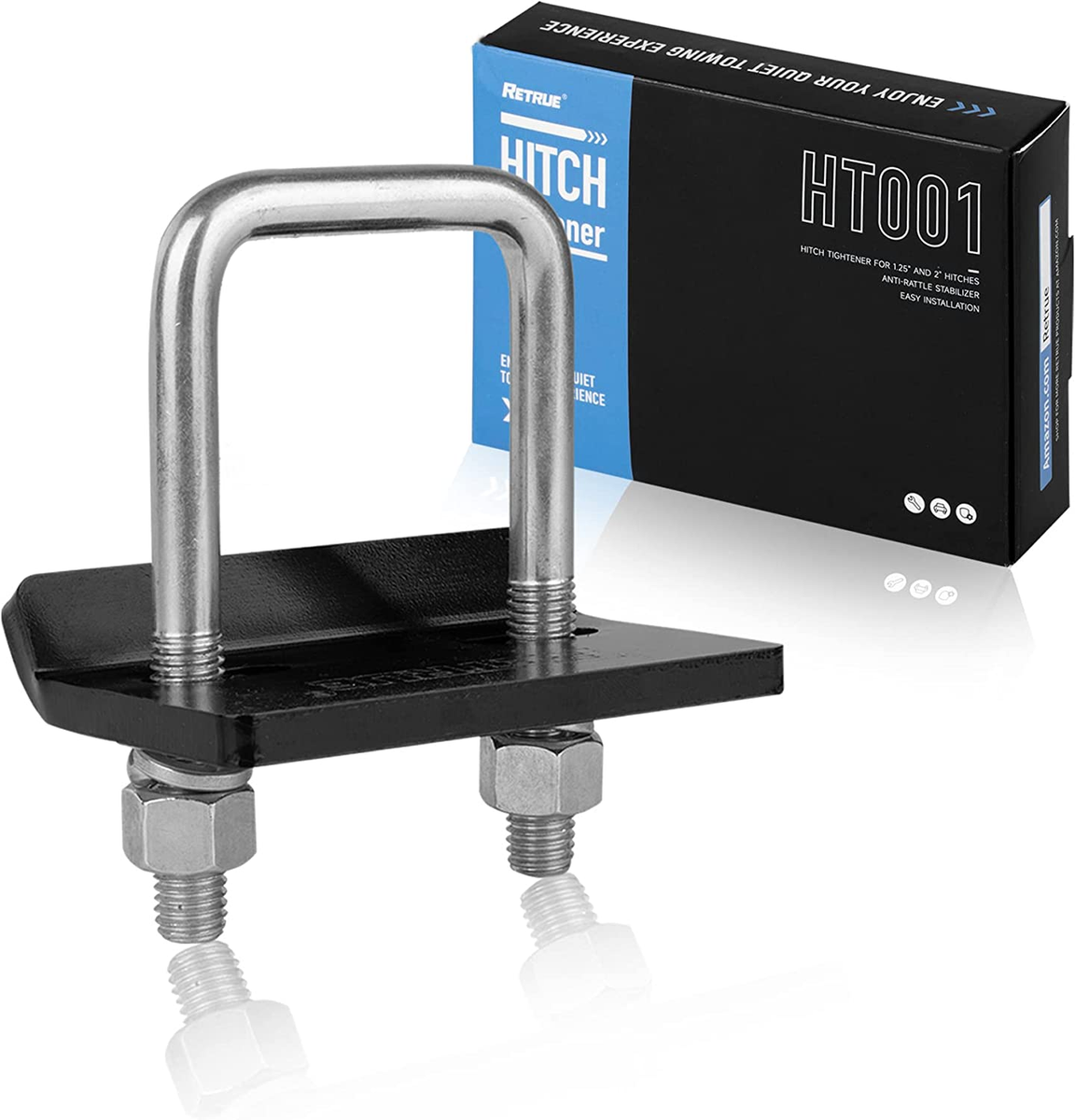 Heavy Duty Anti-Rattle Hitch Tightener Stabilizer – 2-Pack For 1.25" & 2" Trailer Hitches