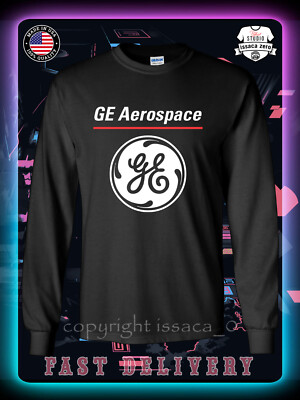 New Tees General Aerospace Logo Men's Long Sleeve T-Shirt American issaca Tees