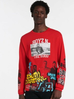 BOYZ IN THE HOOD 長袖Tシャツ Size XL: NWT Freeze Boyz N The Hood Long Sleeve Shirt , Red , Mens