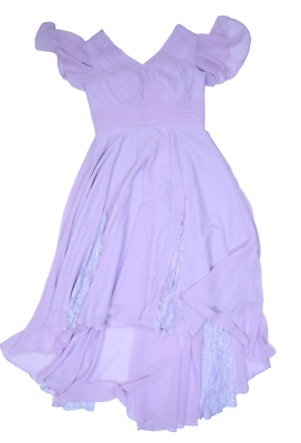 Pomuyoo Lilac Purple Lace Sweetheart Neckline Tie Back Bridesmaid Dress  Womens 4 | eBay
