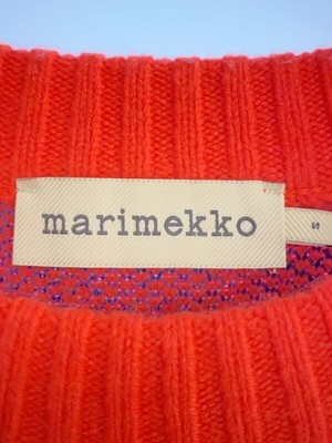 marimekko◆24AW/Pehmyt Unikko/ニット・セーター(厚手)/S/ウール/RED marimekko knit sweater 24AW Pehmyt Unikko (thick S wool RED