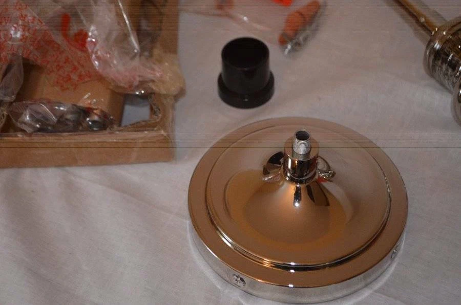 全新带盒 Pottery Barn 吊坠可调节杆套件镍饰面 — 第 4/4 张图片