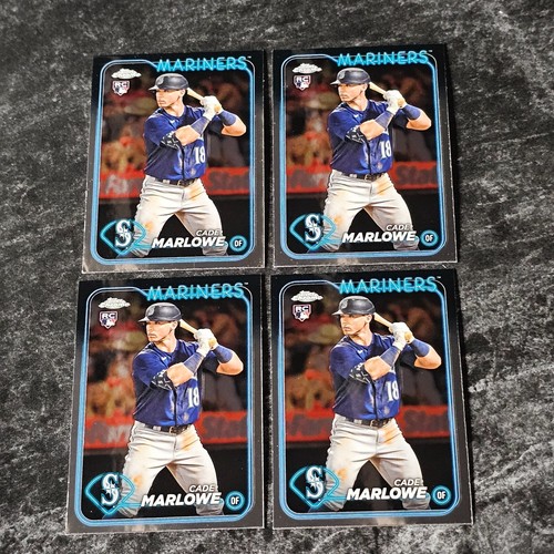 2024 TOPPS CHROME BASEBALL CADE MARLOWE RC BASE 4LOT D1