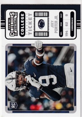 2023 CONTENDERS FOOTBALL RC JOEY PORTER JR. PITTSBURGH STEELERS ROOKIE JC-1901
