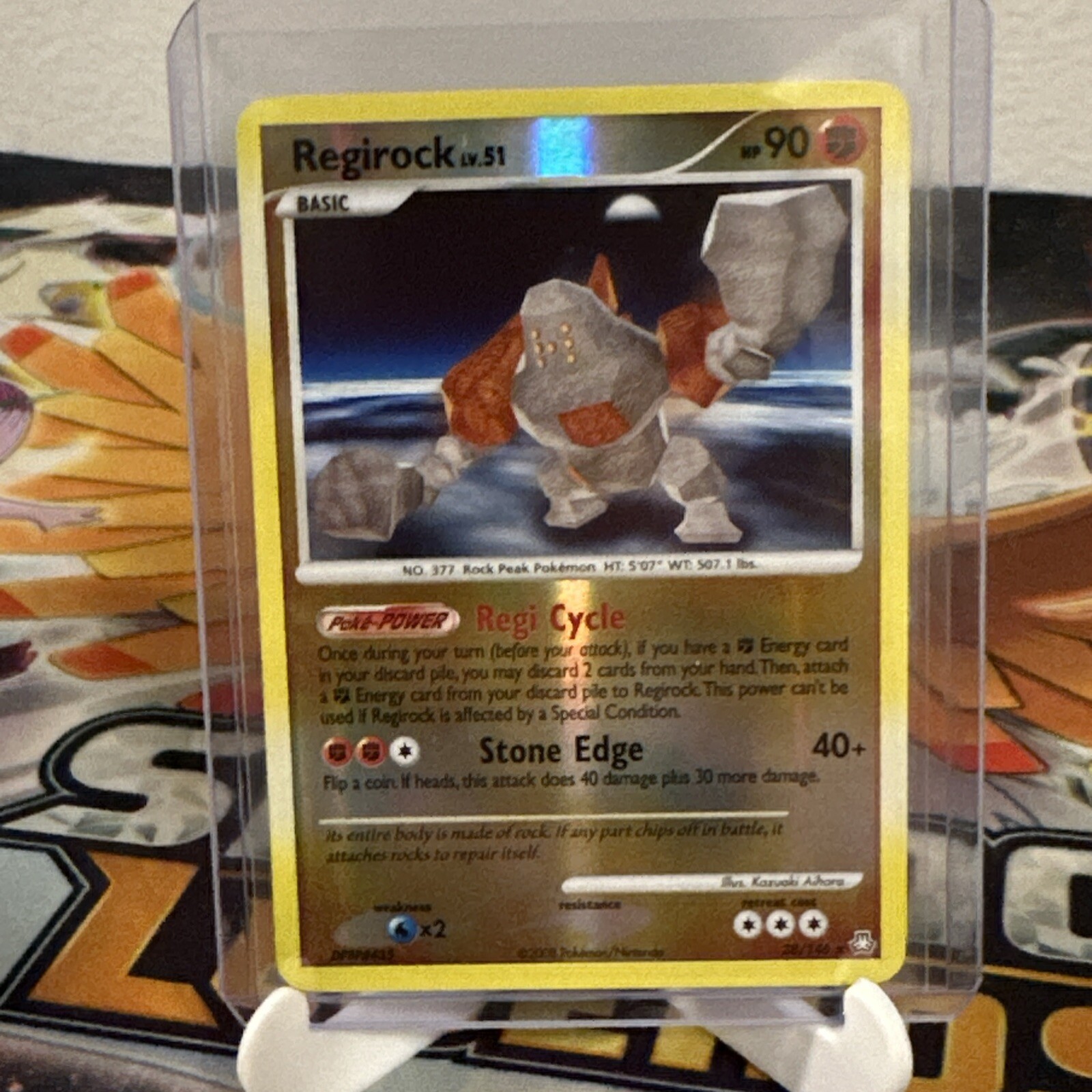 Regirock Reverse Holo 38/146 Diamond Pearl Legends Awakened LP Pokémon Card