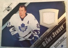 UPPER DECK BRYAN MCCABE MAPLE LEAFS GAME WORN JERSEY CARD 05/06 J2-MC