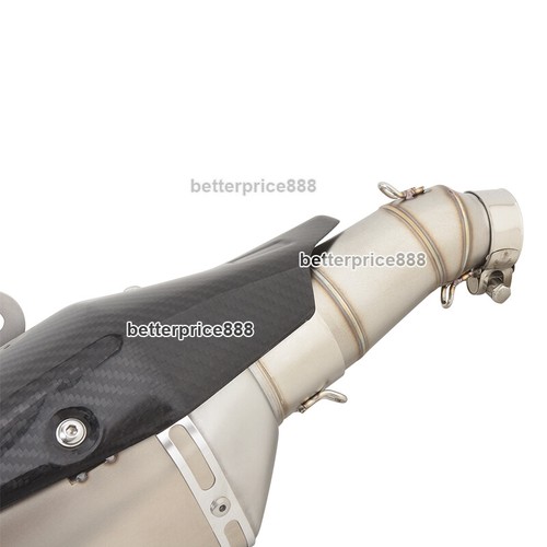 For QJMOTO FORTESS 350 2023~2025 Mid Exhaust Link Pipe Muffler Carbon Fiber End - Picture 10 of 12