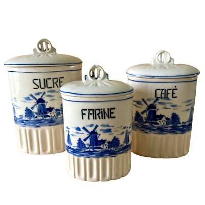 Ancien Pot à Épices En Céramique – Décor "Sucre" – Sans Couvercle – Vintage