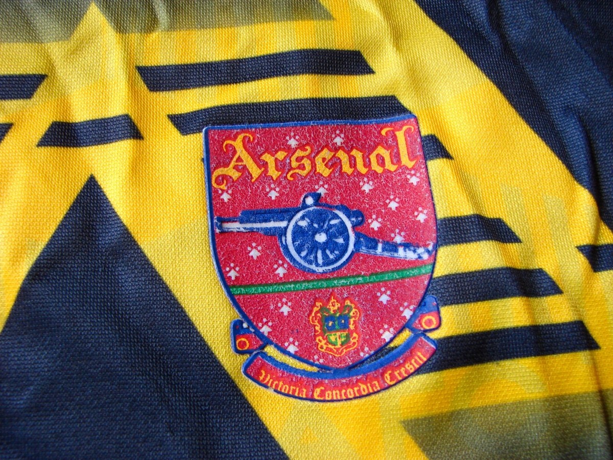 Adidas Arsenal JVC FC 1991-93 Away Game Bruised Banana Geometric