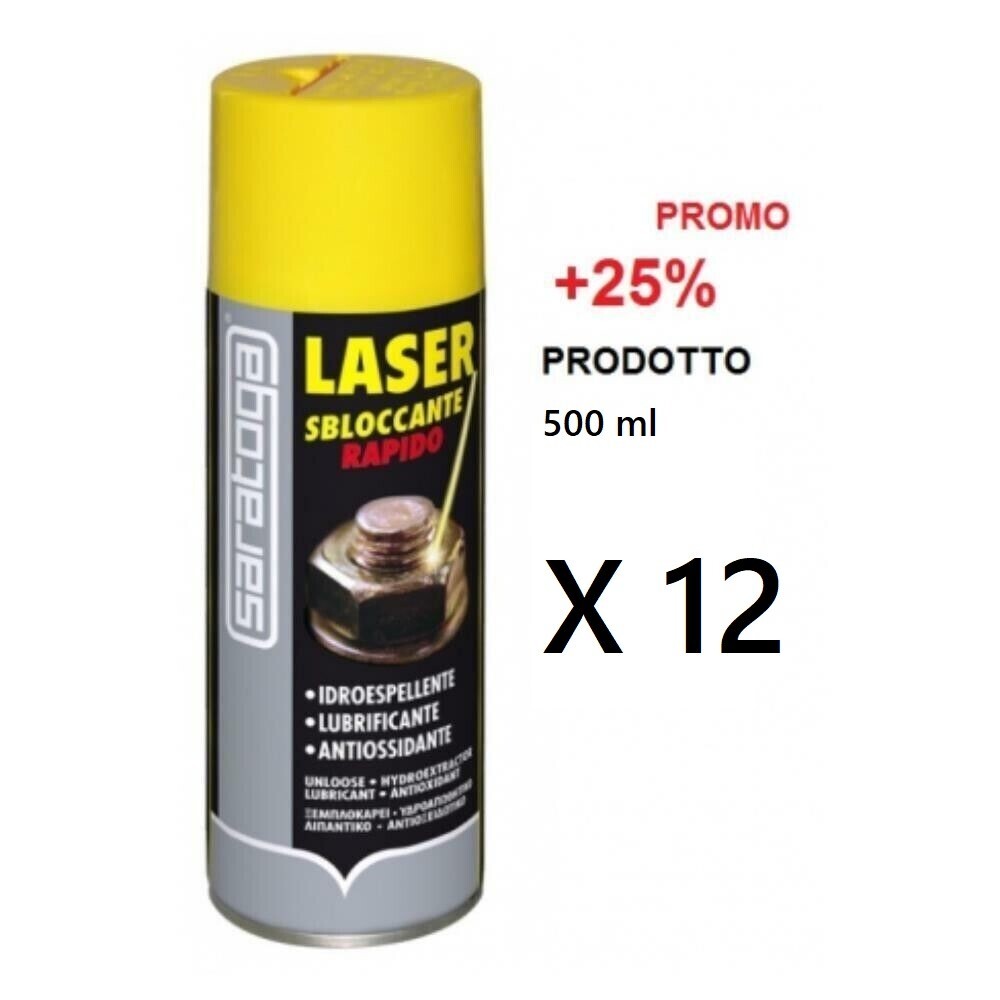 Lubrificante Antiossidante Idroespellente Sbloccante Spray LASER SARATOGA X12