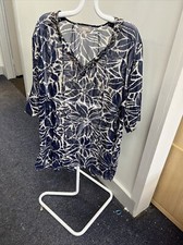 VINTAGE RETRO TOP JUMPER OUTFIT BLOUSE TOP JACKET FLORAL SHIRT BLUE XL SUSSAN