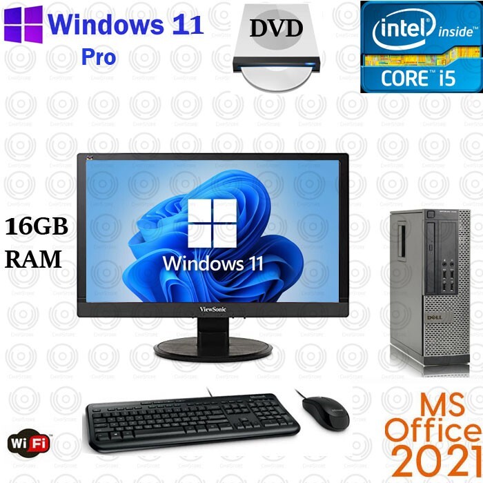 DELL M.2 SSD＋1TB Win11 Pro i5 16GB 良品 Dell Pro Slim Desktop Computer, Core i5-14th Gen, 16GB RAM, 512GB
