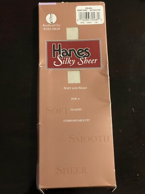 Hanes Vintage  Silky Sheer Knee Highs with Reinforced Toe Pearl  2-Pack