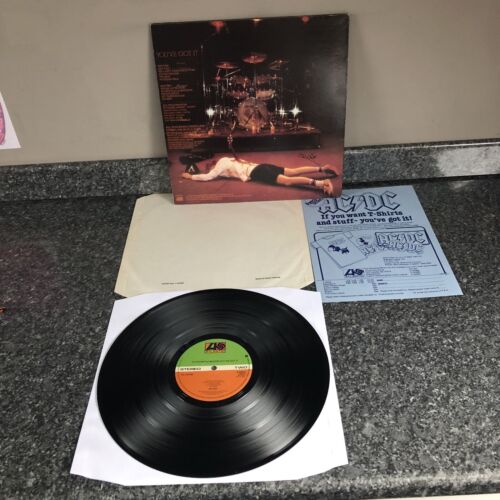 LP VINYL AC/DC IF YOU WANT BLOOD K 50532 1ST PRESS RARE MERCHANDISE SHEET EX/EX - Picture 3 of 15