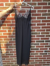 Vintage Valerie Steven s L Black Slip Nightie