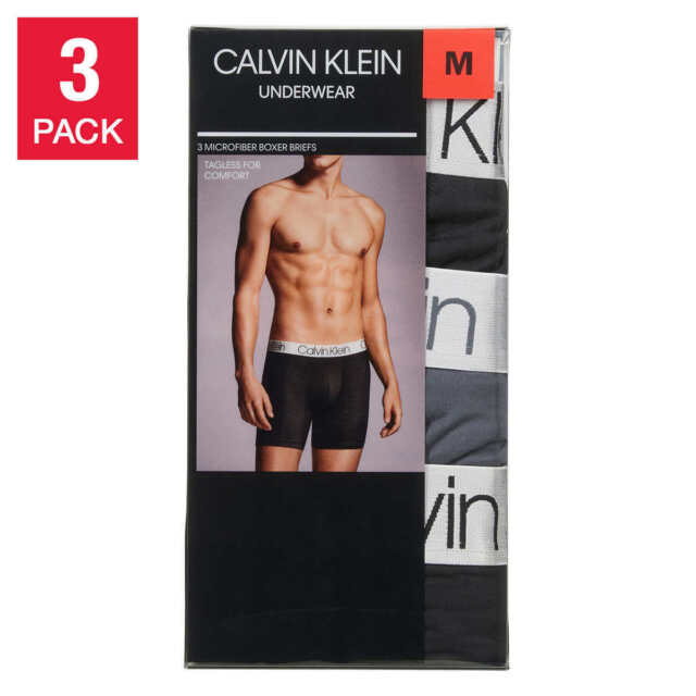 Calvin Klein Mens 3 Pack Microfiber Boxer Briefs Size XL for sale online |  eBay