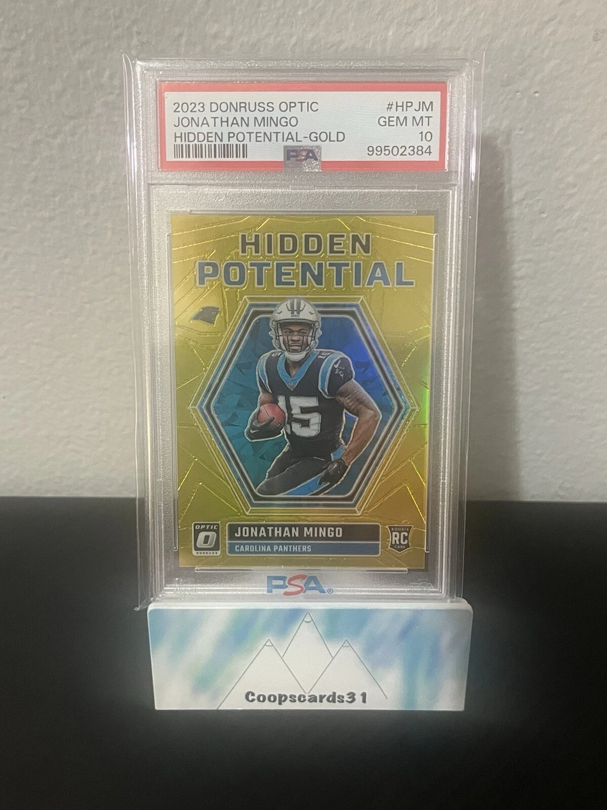 Jonathan Mingo Panini Donruss Optic Hidden Potential #HPJM Gold