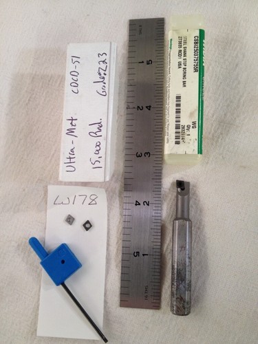 10 NEW ULTRA MET CDCD 51 CARBIDE INSERTS W/ WIDIA BORE BAR CSBI250375755R -W178-