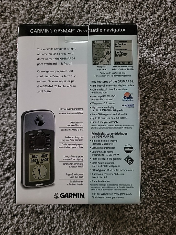 Garmin GPSMAP 76 Versatile Navigator 753759044534 eBay